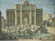 Giovanni Paolo Pannini Fountain of Trevi, Rome oil on canvas